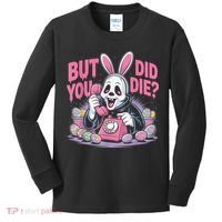 Easter Skeleton Bunny But Did You Dye Spring Egg Kids Long Sleeve Shirt thumb 0