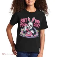 Easter Skeleton Bunny But Did You Dye Spring Egg Kids T-Shirt thumb 2