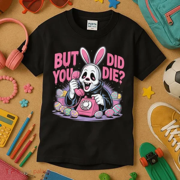 Easter Skeleton Bunny But Did You Dye Spring Egg Kids T-Shirt