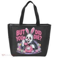 Easter Skeleton Bunny But Did You Dye Spring Egg Tote Bag thumb 0