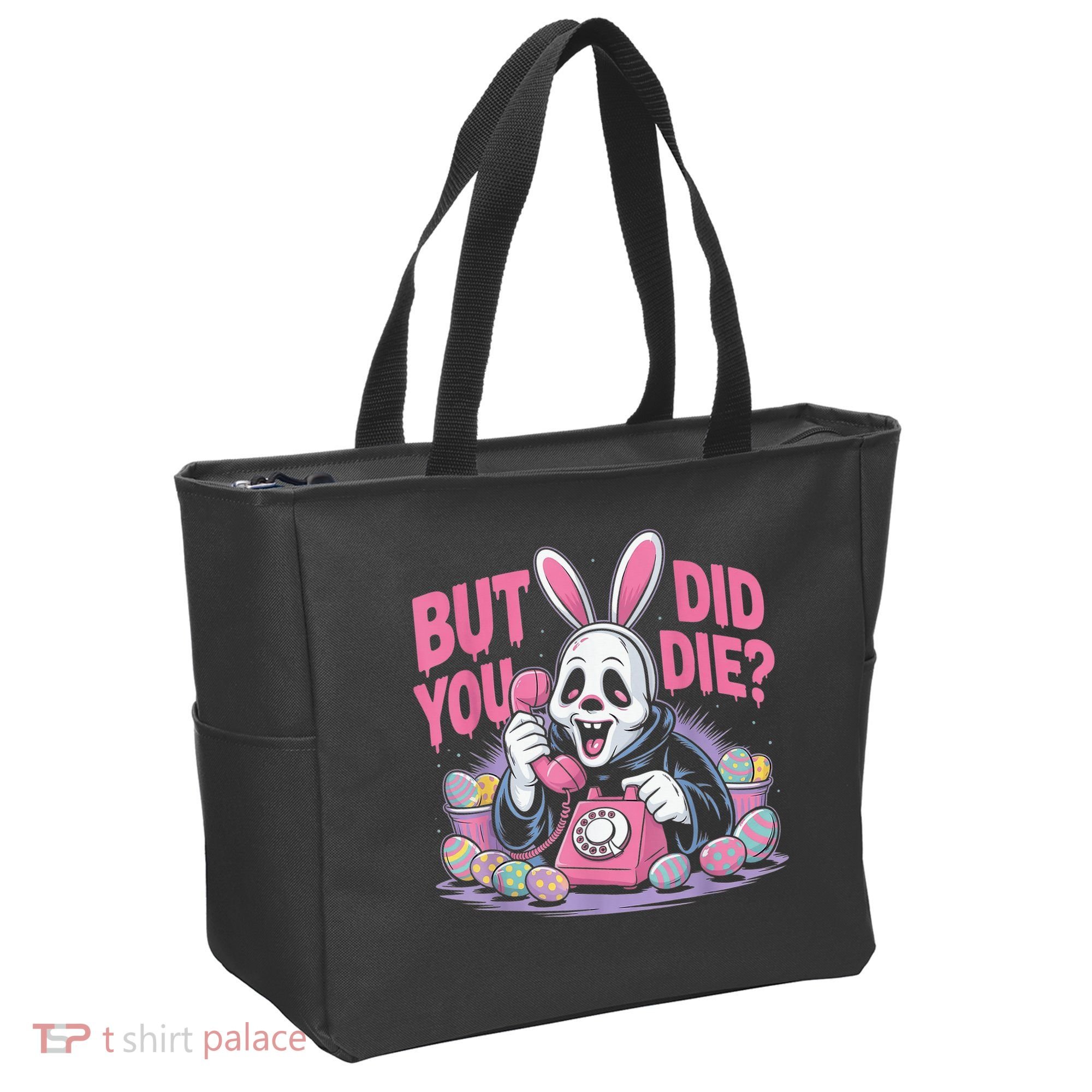Easter Skeleton Bunny But Did You Dye Spring Egg Tote Bag