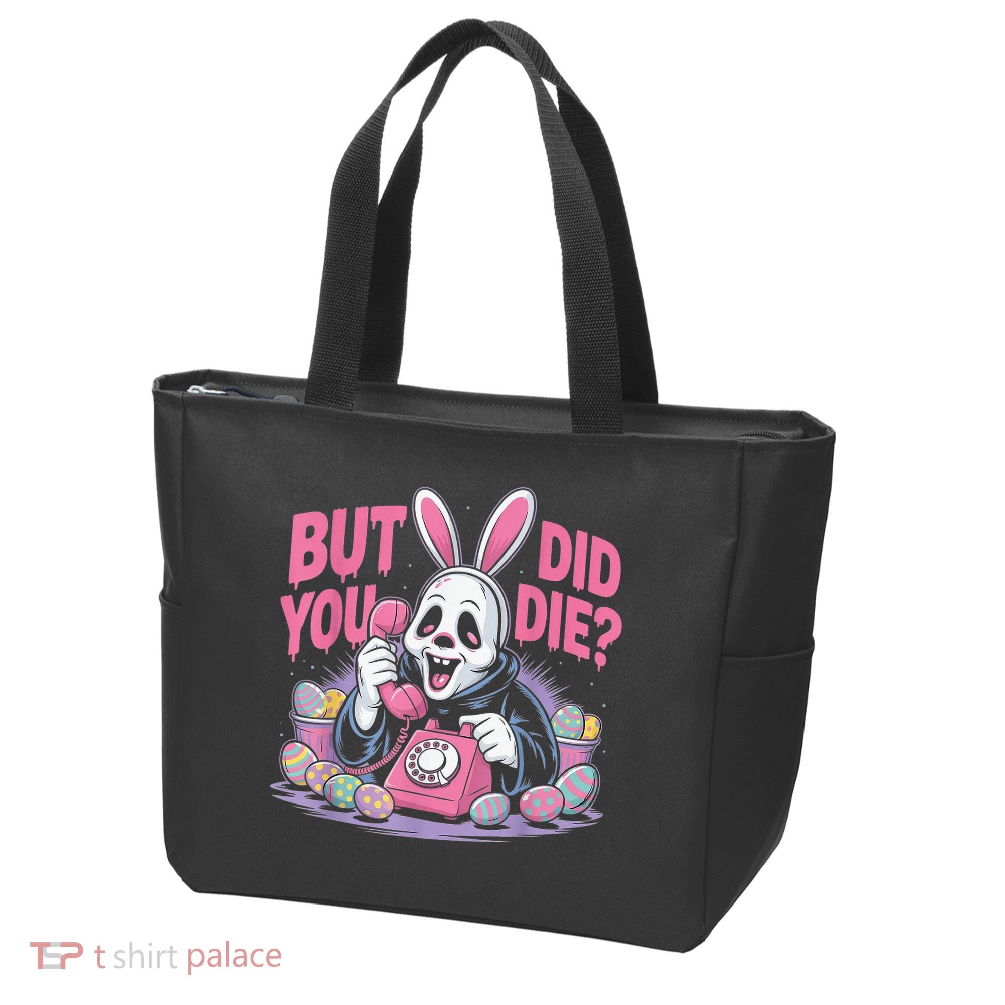 Easter Skeleton Bunny But Did You Dye Spring Egg Tote Bag