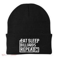 Eat Sleep Billiards Gift Beanie thumb 0