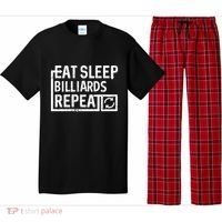 Eat Sleep Billiards Gift Pajama Set thumb 0