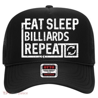 Eat Sleep Billiards Gift Hat