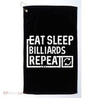 Eat Sleep Billiards Gift Golf Towel thumb 0