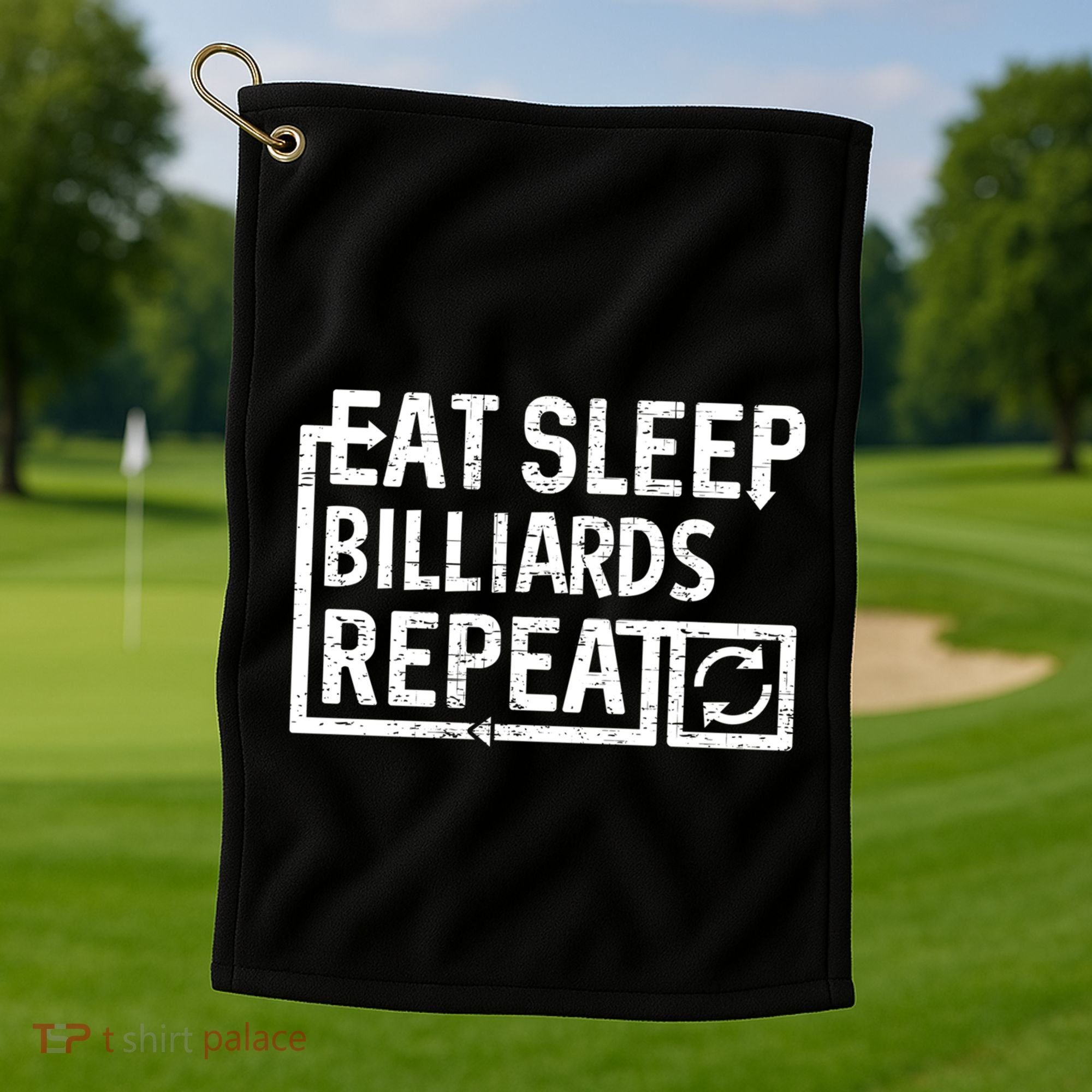 Eat Sleep Billiards Gift Golf Towel