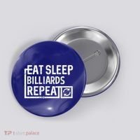 Eat Sleep Billiards Gift Button thumb 0