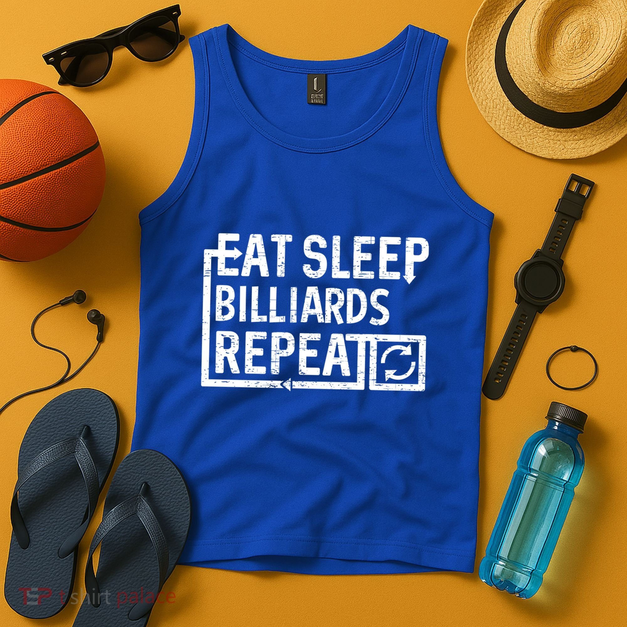 Eat Sleep Billiards Gift Tank Top