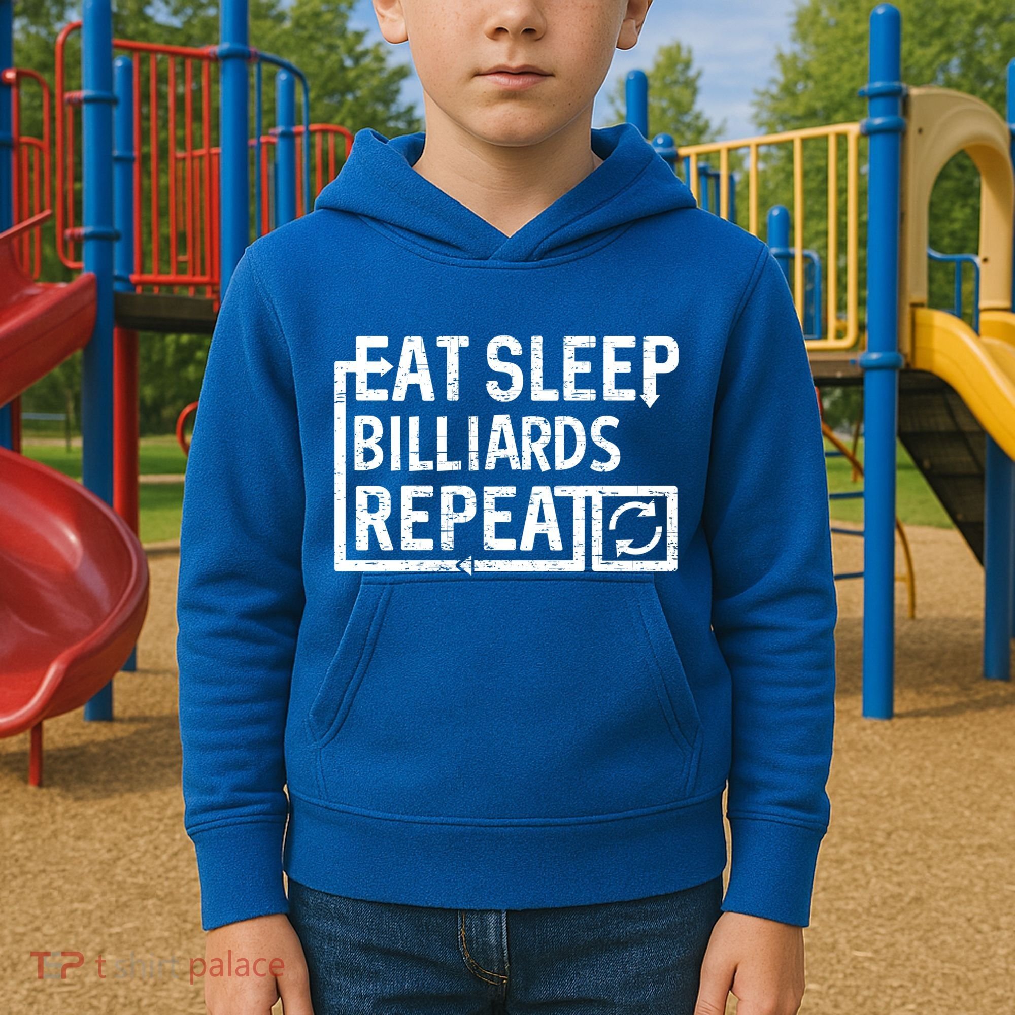 Eat Sleep Billiards Gift Kids Hoodie