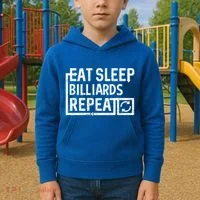 Eat Sleep Billiards Gift Kids Hoodie thumb 2