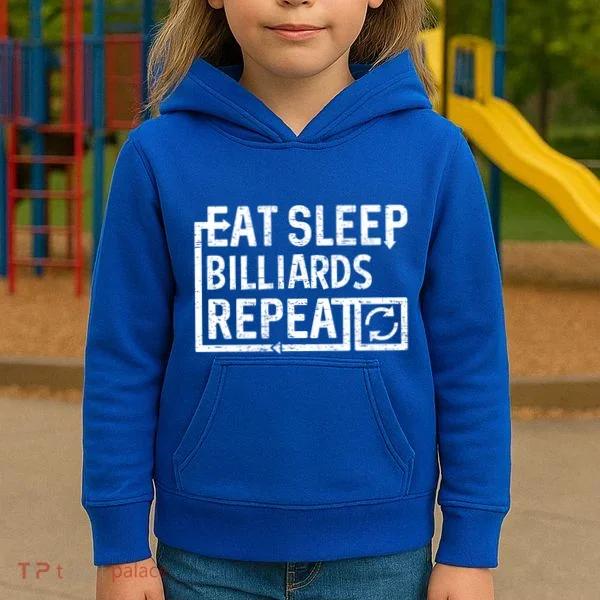 Eat Sleep Billiards Gift Kids Hoodie