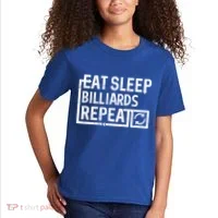 Eat Sleep Billiards Gift Kids T-Shirt thumb 2