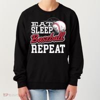 Eat Sleep Baseball Repeat Baseball Player Sports Lover Gift Women's Sweatshirt thumb 0