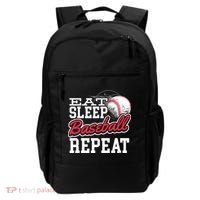 Eat Sleep Baseball Repeat Baseball Player Sports Lover Gift Backpack thumb 0