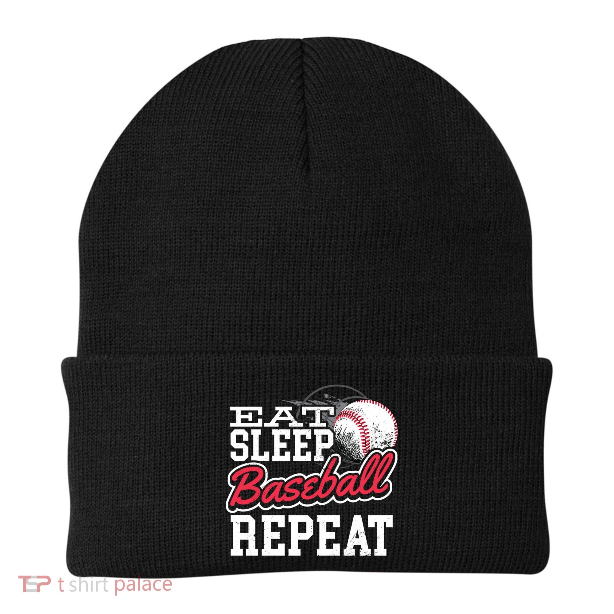 Eat Sleep Baseball Repeat Baseball Player Sports Lover Gift Beanie