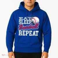Eat Sleep Baseball Repeat Baseball Player Sports Lover Gift Hoodie thumb 2