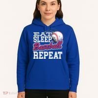 Eat Sleep Baseball Repeat Baseball Player Sports Lover Gift Hoodie thumb 5