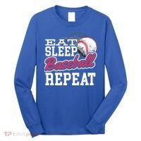 Eat Sleep Baseball Repeat Baseball Player Sports Lover Gift Long Sleeve Shirt thumb 0