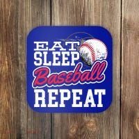 Eat Sleep Baseball Repeat Baseball Player Sports Lover Gift Coaster thumb 0