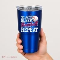 Eat Sleep Baseball Repeat Baseball Player Sports Lover Gift Tumbler thumb 2