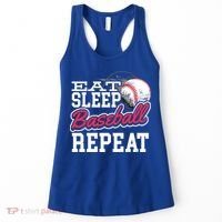 Eat Sleep Baseball Repeat Baseball Player Sports Lover Gift Women's Tank Top thumb 0