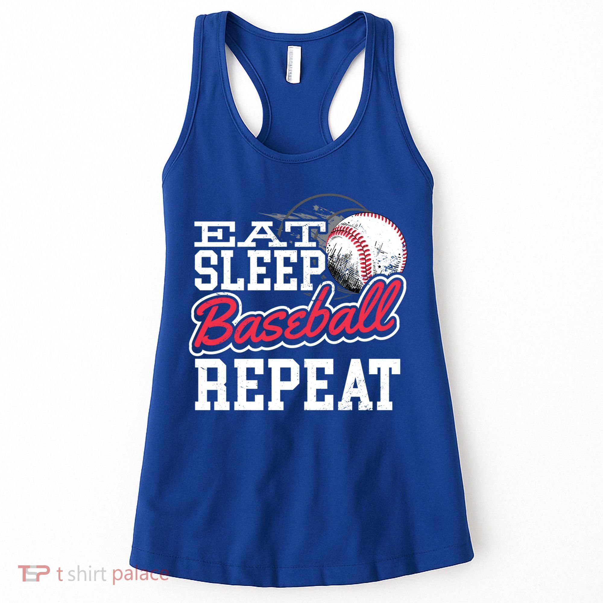 Eat Sleep Baseball Repeat Baseball Player Sports Lover Gift Women's Tank Top