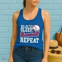 Eat Sleep Baseball Repeat Baseball Player Sports Lover Gift Women's Tank Top thumb 2