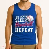 Eat Sleep Baseball Repeat Baseball Player Sports Lover Gift Tank Top thumb 3