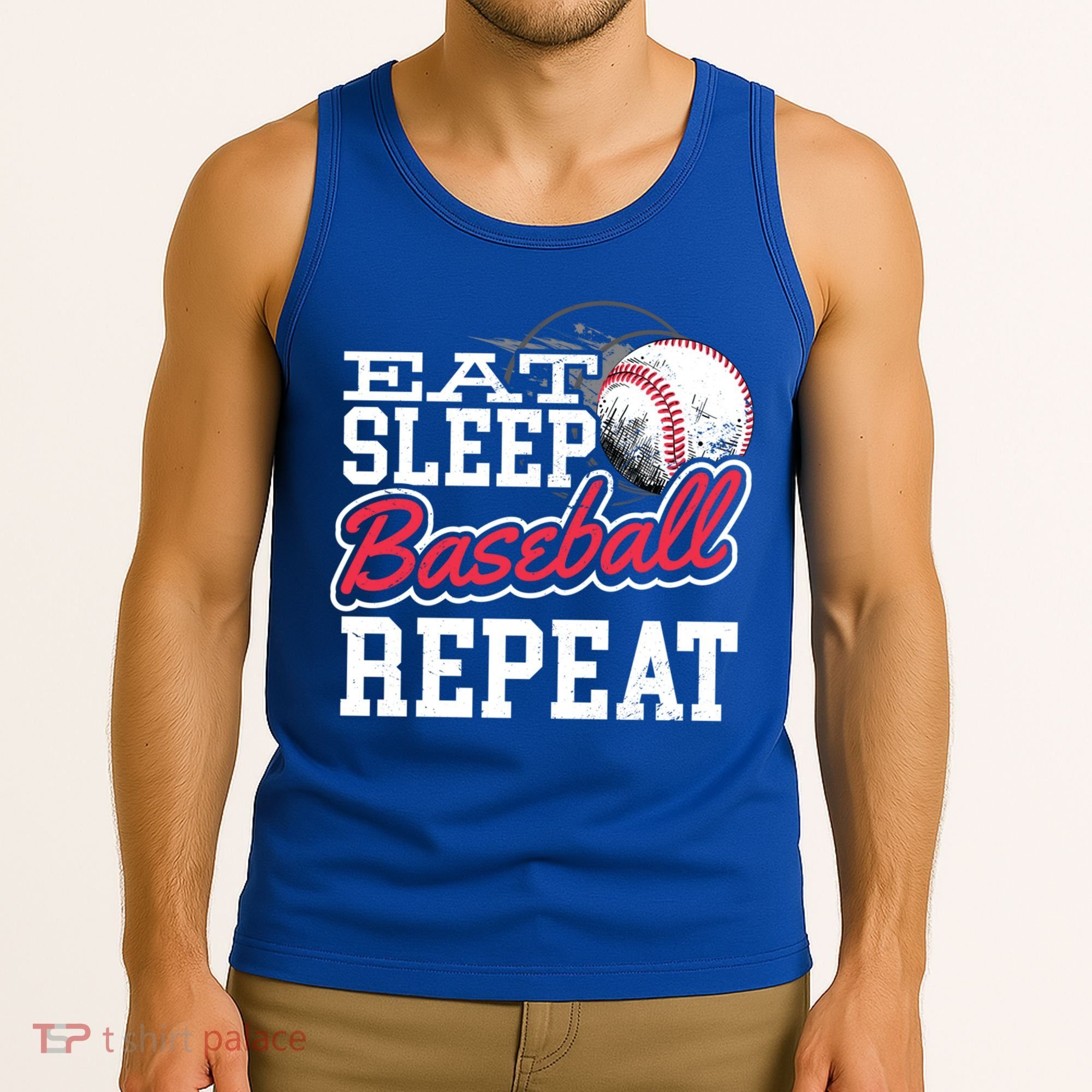 Eat Sleep Baseball Repeat Baseball Player Sports Lover Gift Tank Top