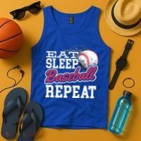 Eat Sleep Baseball Repeat Baseball Player Sports Lover Gift Tank Top thumb 4