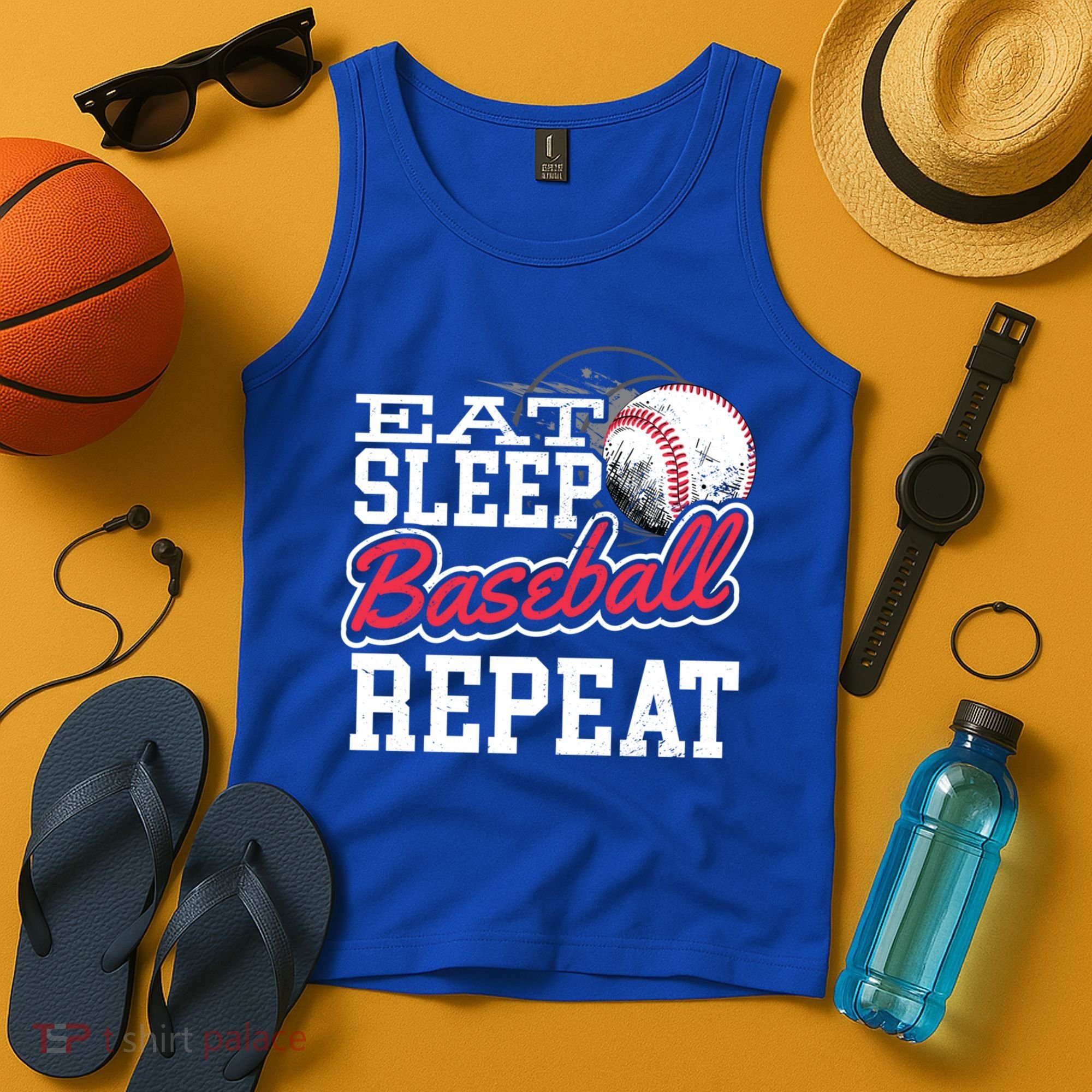 Eat Sleep Baseball Repeat Baseball Player Sports Lover Gift Tank Top