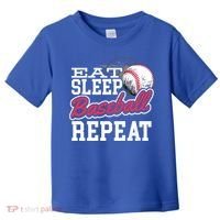 Eat Sleep Baseball Repeat Baseball Player Sports Lover Gift Toddler T-Shirt thumb 0