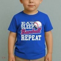 Eat Sleep Baseball Repeat Baseball Player Sports Lover Gift Toddler T-Shirt thumb 2