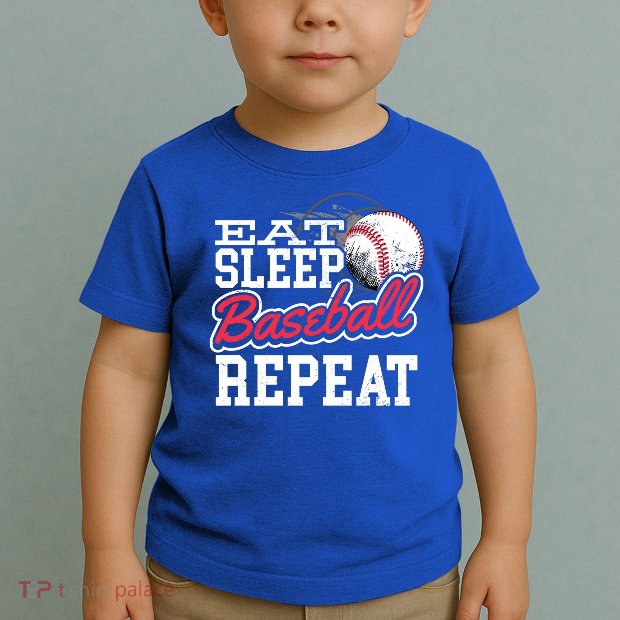Eat Sleep Baseball Repeat Baseball Player Sports Lover Gift Toddler T-Shirt