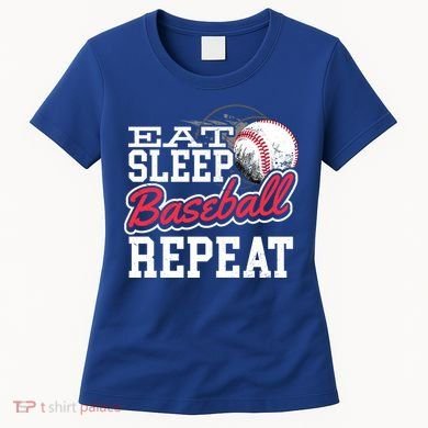 Eat Sleep Baseball Repeat Baseball Player Sports Lover Gift Women's T-Shirt