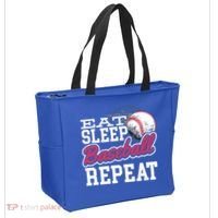 Eat Sleep Baseball Repeat Baseball Player Sports Lover Gift Tote Bag thumb 2