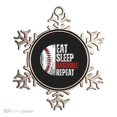 Eat Sleep Baseball Repeat Funny Baseball Players Ornament