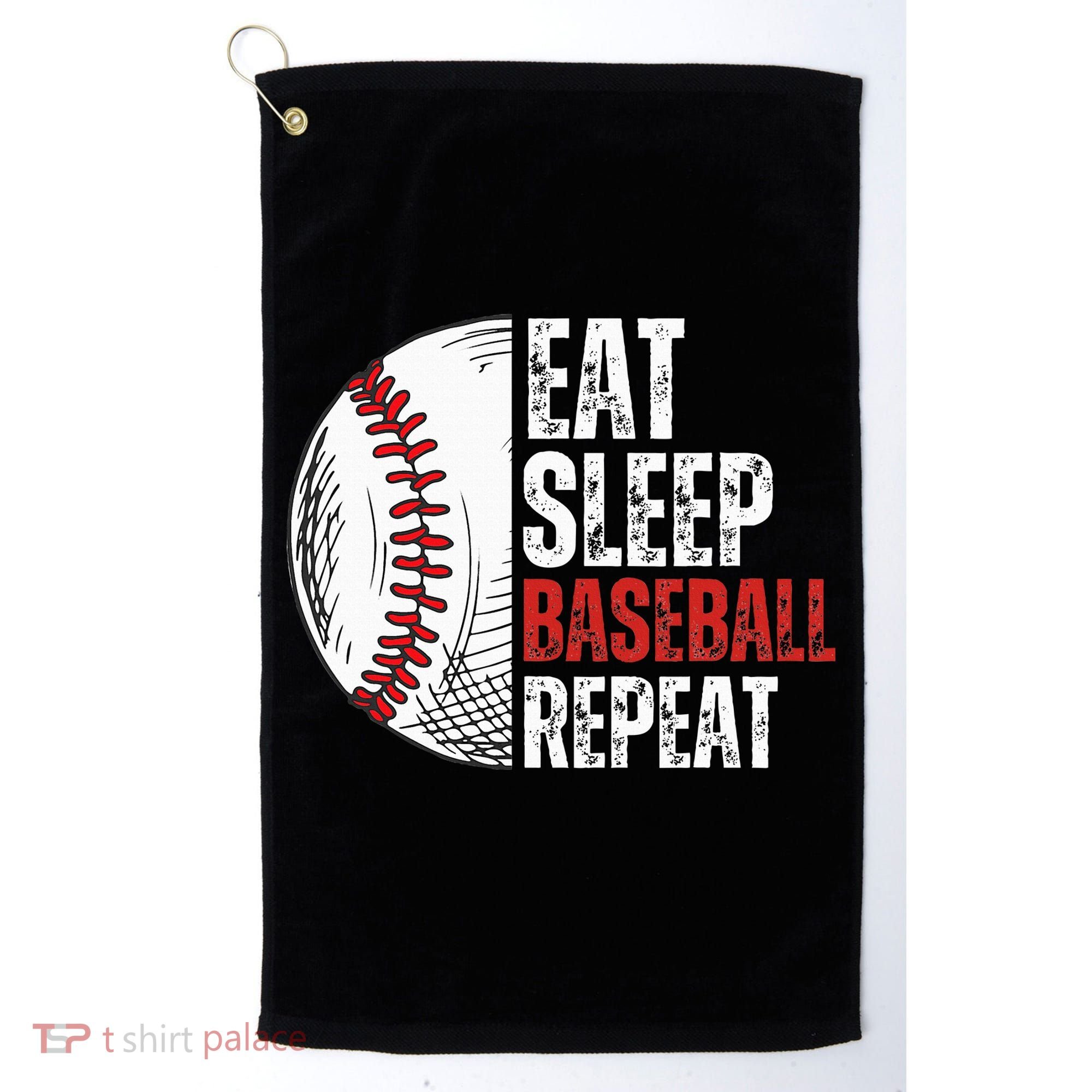 Eat Sleep Baseball Repeat Funny Baseball Players Golf Towel