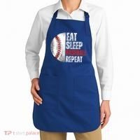 Eat Sleep Baseball Repeat Funny Baseball Players Apron thumb 2