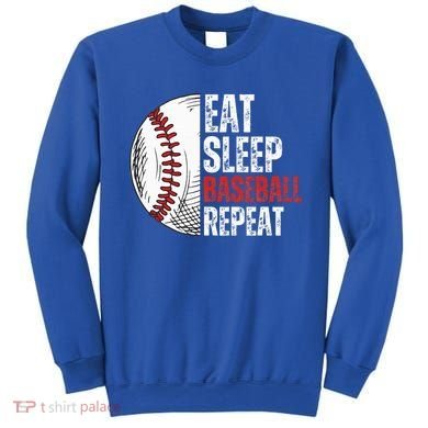 Eat Sleep Baseball Repeat Funny Baseball Players Sweatshirt