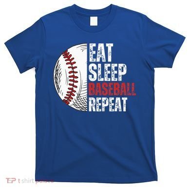 Eat Sleep Baseball Repeat Funny Baseball Players T-Shirt