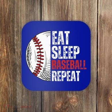 Eat Sleep Baseball Repeat Funny Baseball Players Coaster