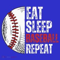 Eat Sleep Baseball Repeat Funny Baseball Players Coaster thumb 2
