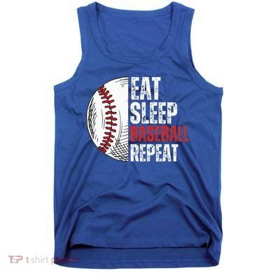 Eat Sleep Baseball Repeat Funny Baseball Players Tank Top
