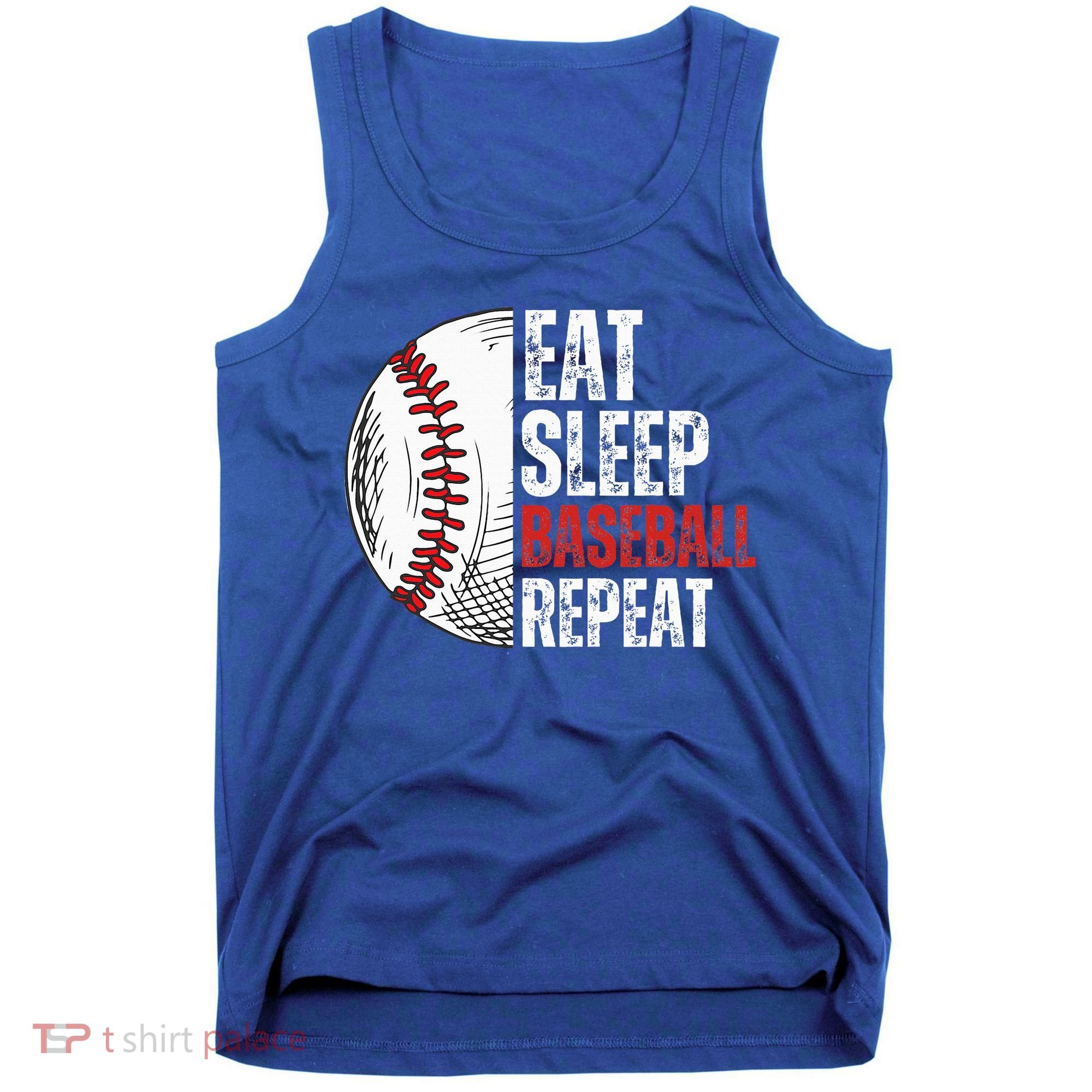 Eat Sleep Baseball Repeat Funny Baseball Players Tank Top