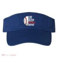 Eat Sleep Baseball Repeat Funny Baseball Players Visor thumb 0