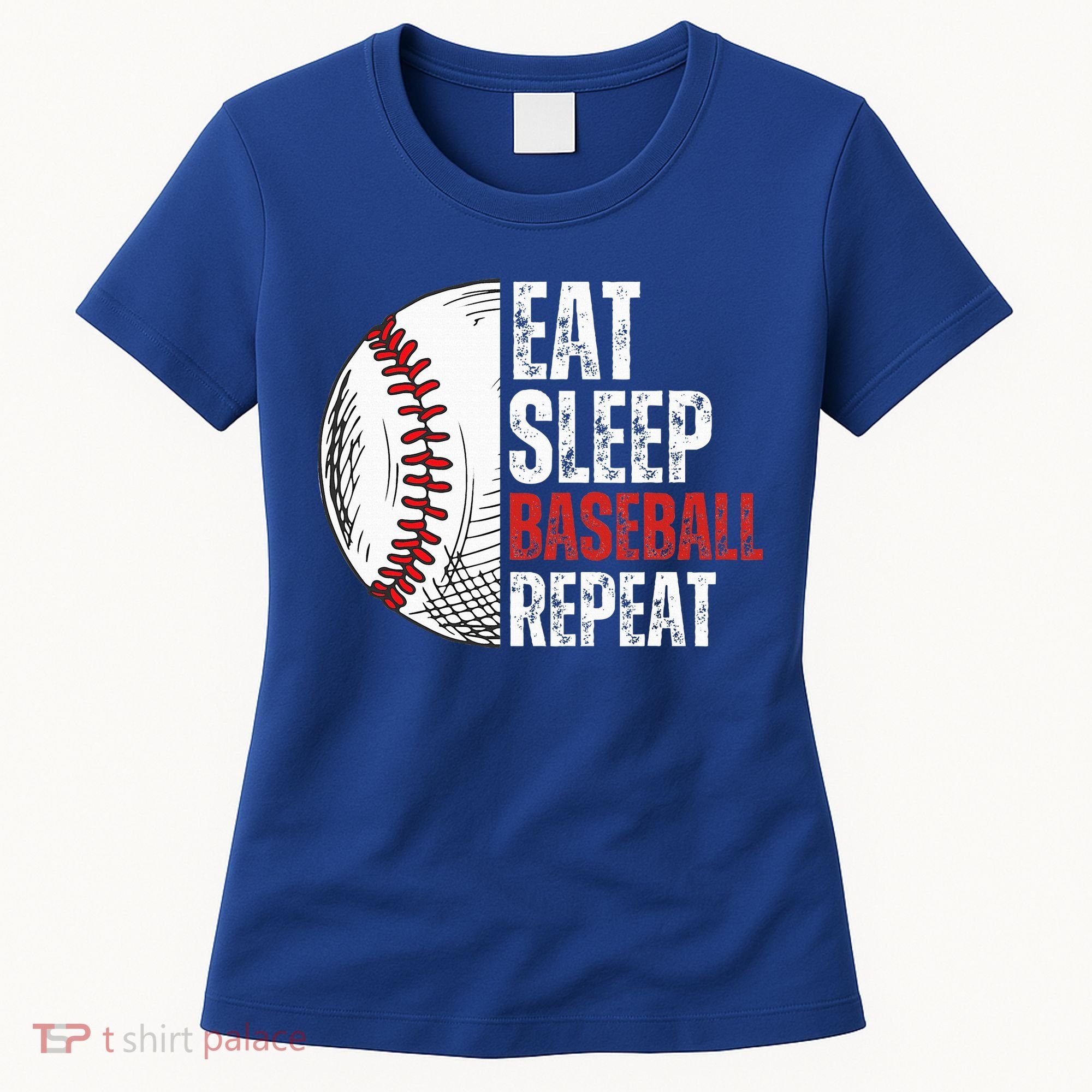 Eat Sleep Baseball Repeat Funny Baseball Players Women's T-Shirt