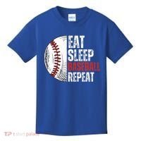 Eat Sleep Baseball Repeat Funny Baseball Players Kids T-Shirt thumb 0