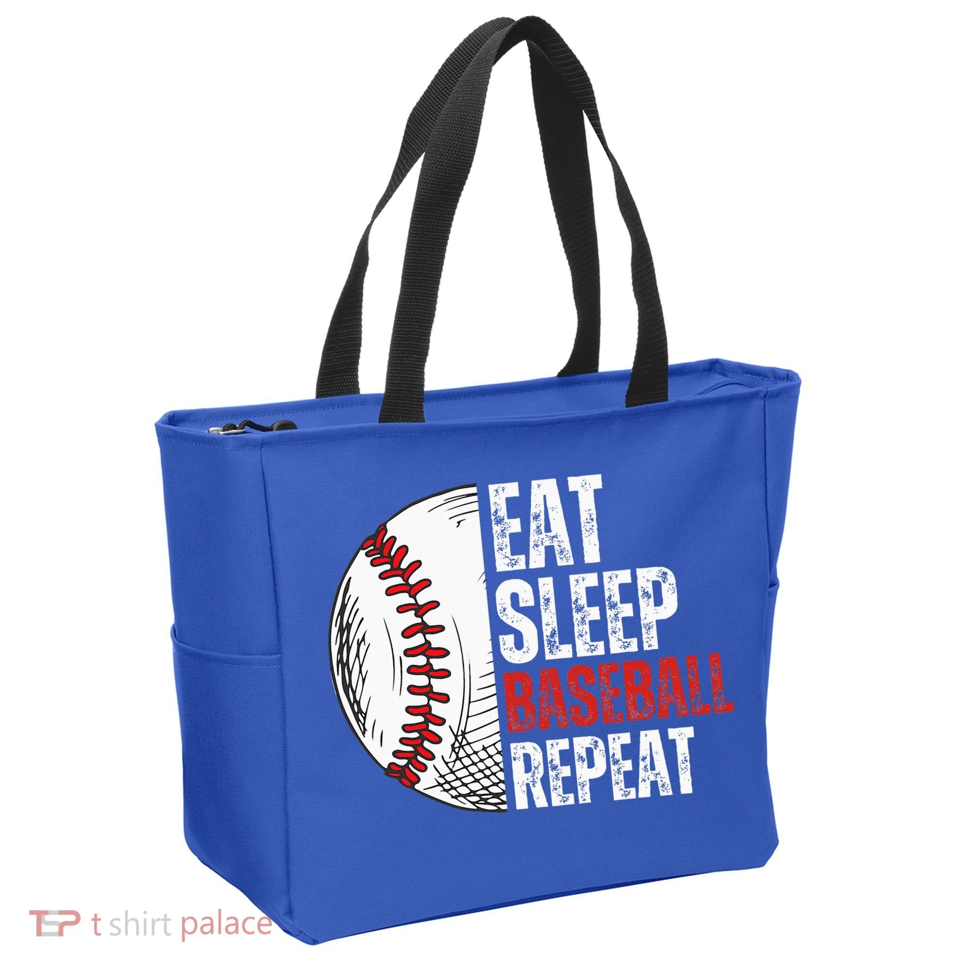 Eat Sleep Baseball Repeat Funny Baseball Players Tote Bag